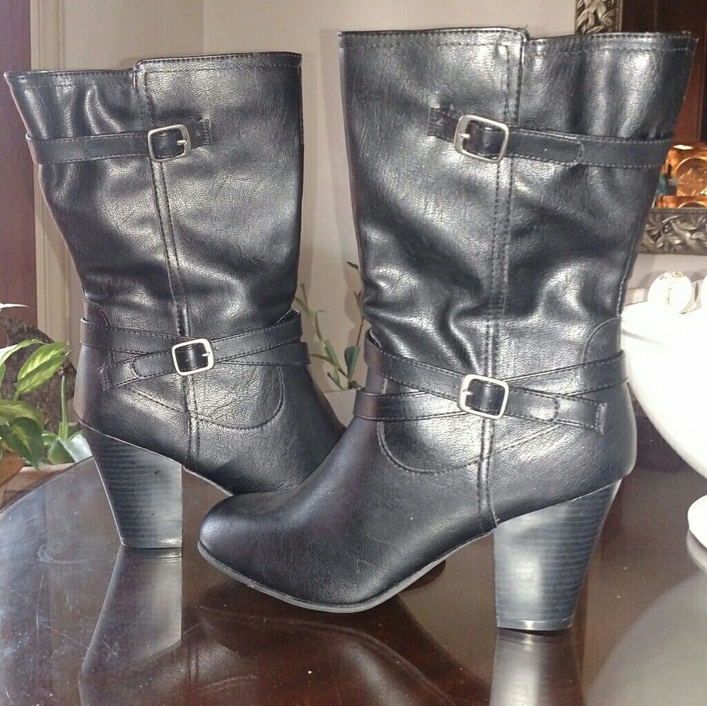 Faded Glory Black Boots